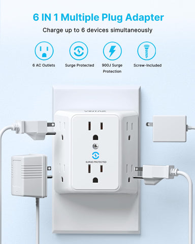 VINTAR 900J surge protector indicator shows protection active