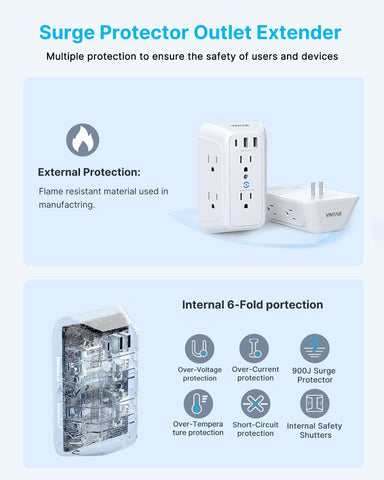 VINTAR fire-resistant casing enhances safety in homes and hotels.