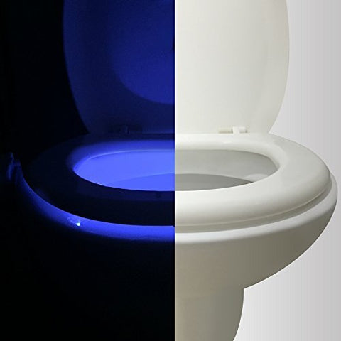 VINTAR toilet light detects motion to automatically brighten at night.