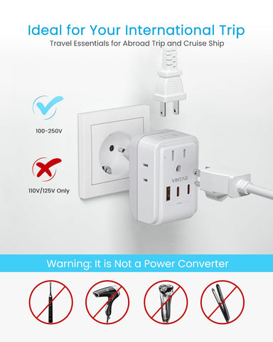 VINTAR safety features protecting outlets during travel.
