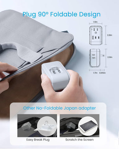 VINTAR compact fold design shown, ideal for packing in luggage and hotel stays.