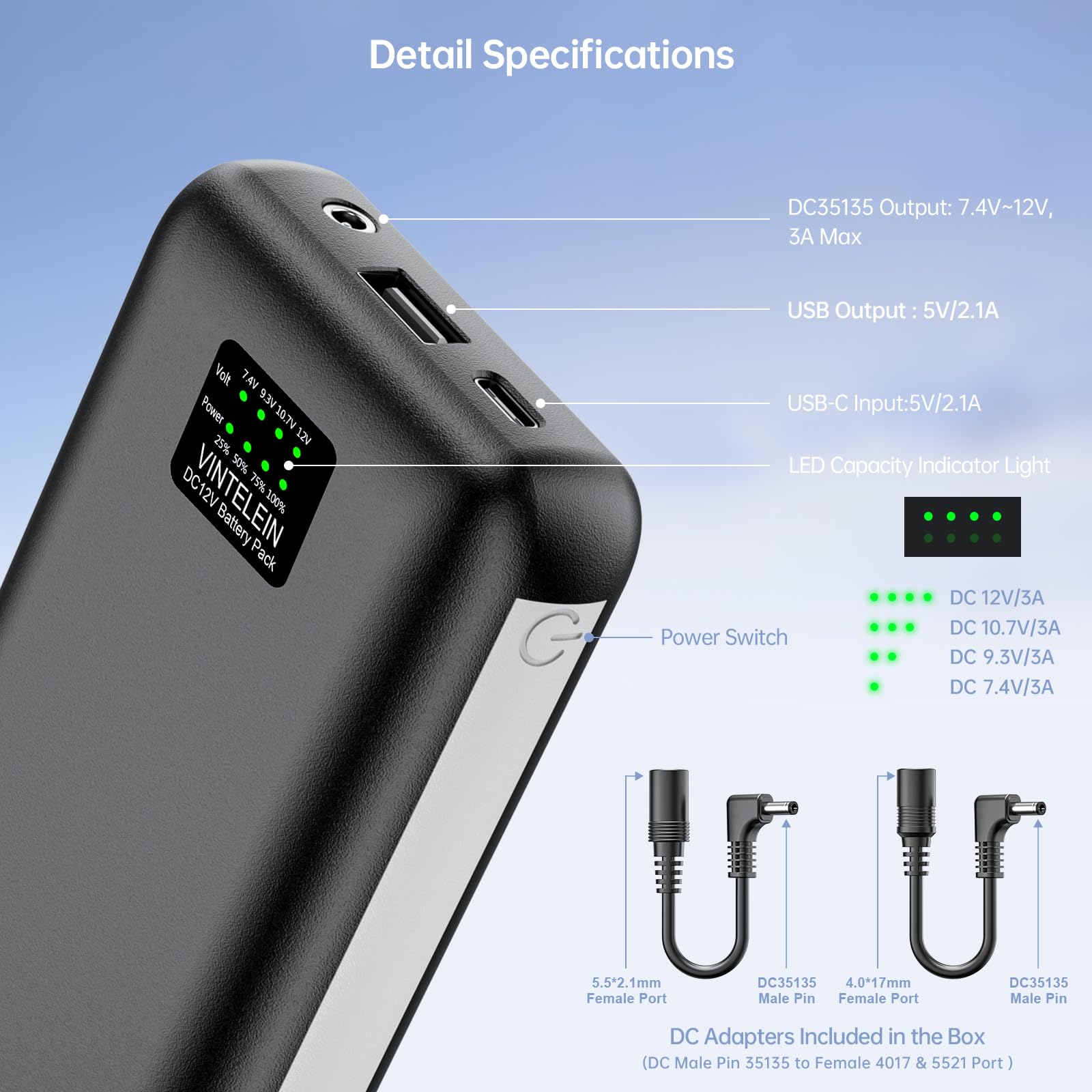 VINTELEIN 30000mAh power bank powering heated gear for all-day warmth.
