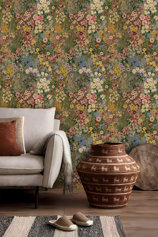 Vintique peel-and-stick wallpaper showing quick, damage-free room transformation.