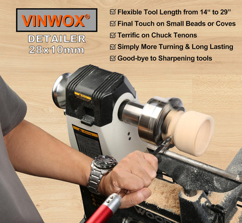 VINWOX carbide tips and inserts included for immediate use.