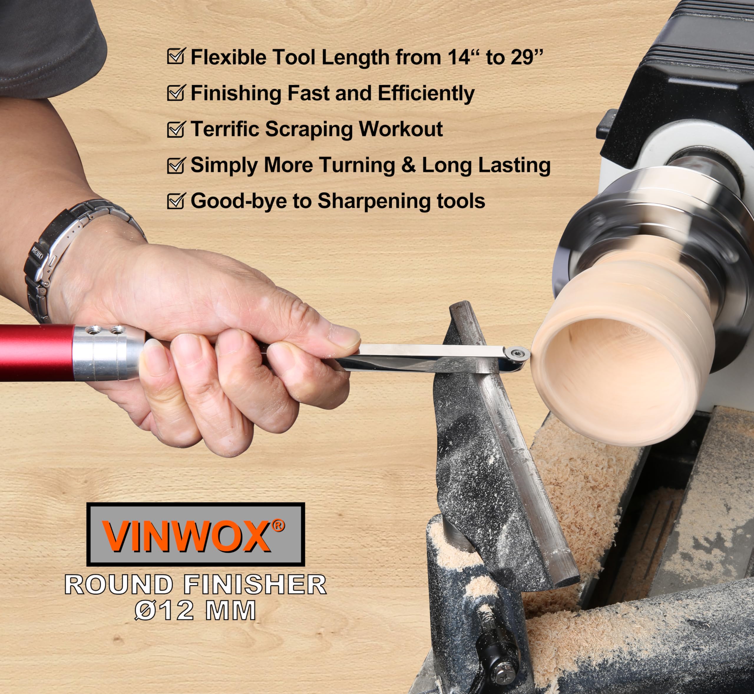 VINWOX double-ended handle setup enabling two tools in one.