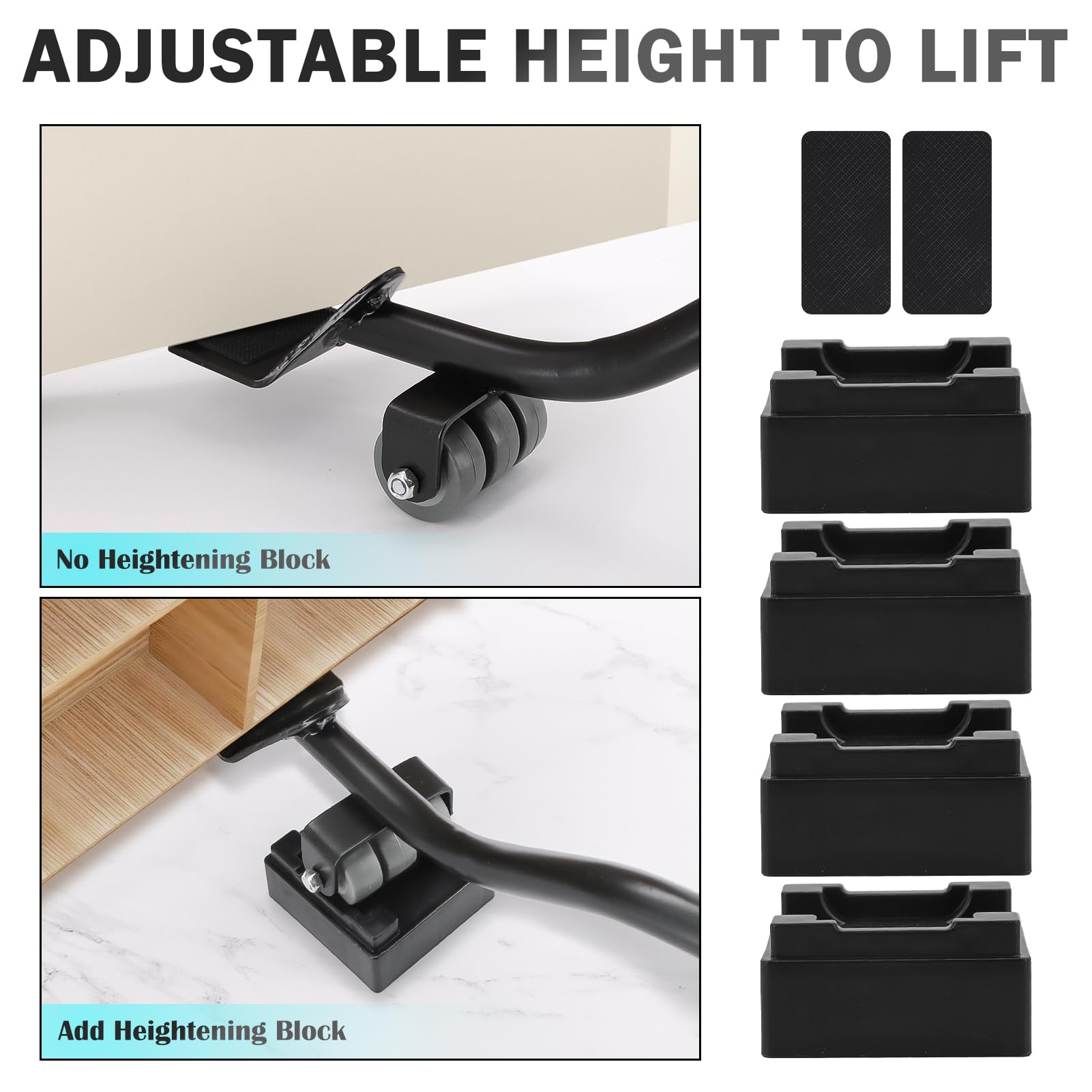 Protective pads from VIOBEPASS safeguard furniture surfaces during lifting