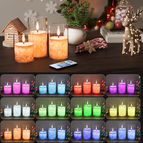 VIODAIM 3D-wick flameless candle adds realistic flicker to tables
