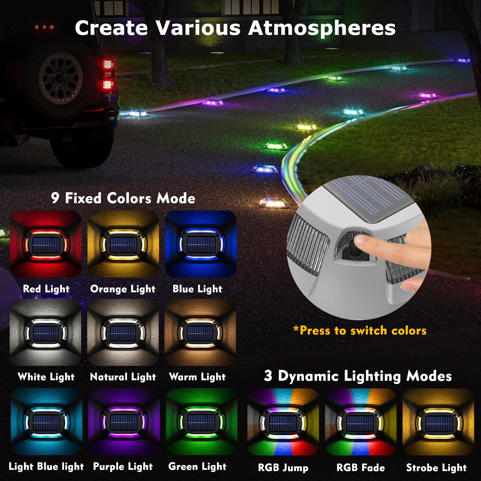 VIODAIM IP68 solar deck light demonstrates waterproof durability for outdoor use