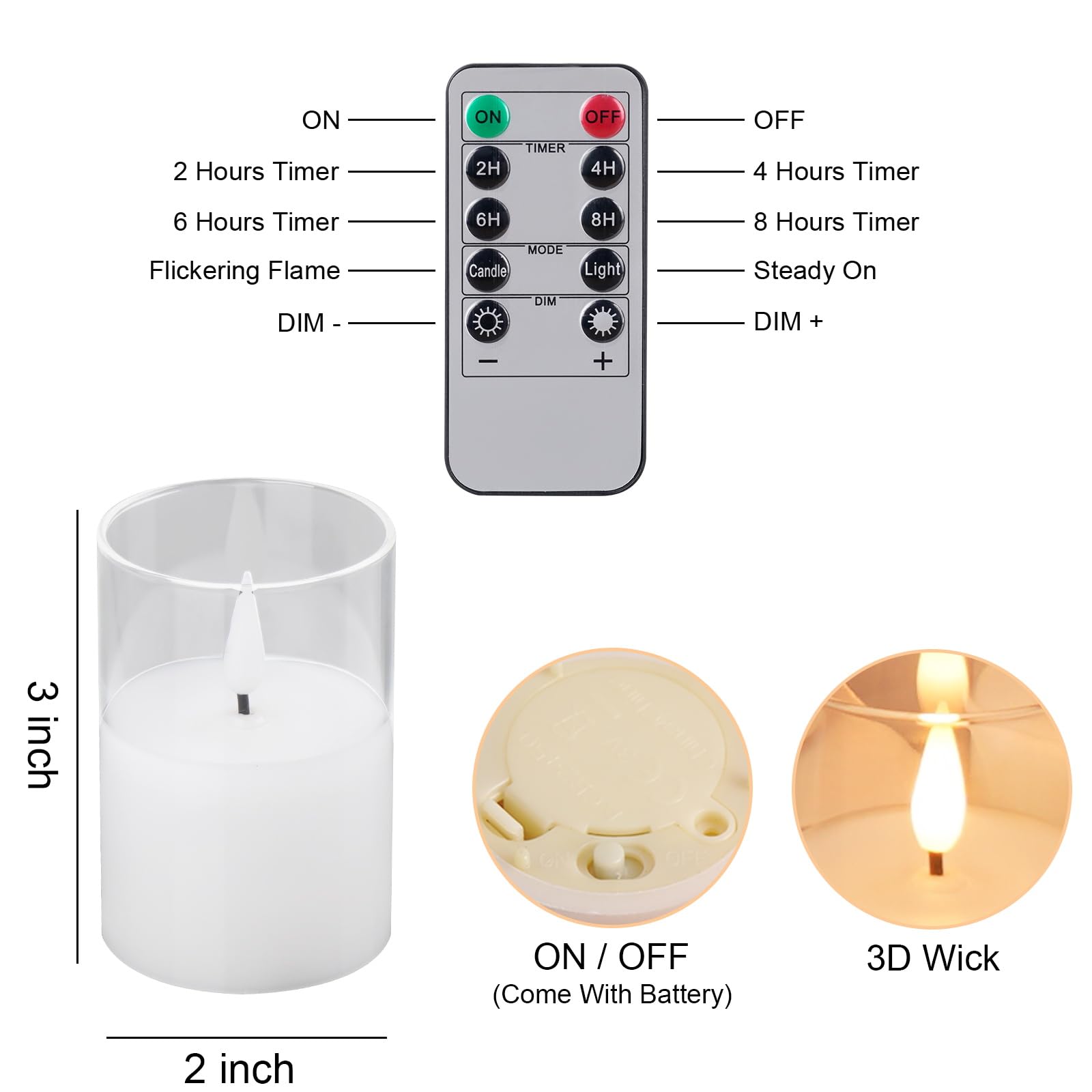 VIODAIM kid- and pet-safe LED candles for family-friendly ambiance.
