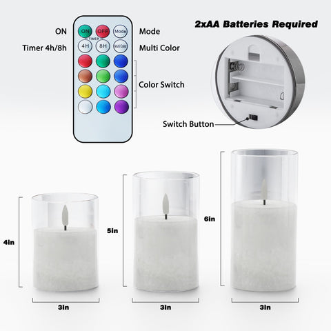 VIODAIM remote-color cycle candle showcases vibrant hues for festive decor