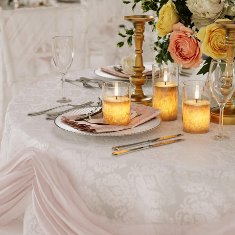 VIODAIM set of 3 glass candles for versatile decor.