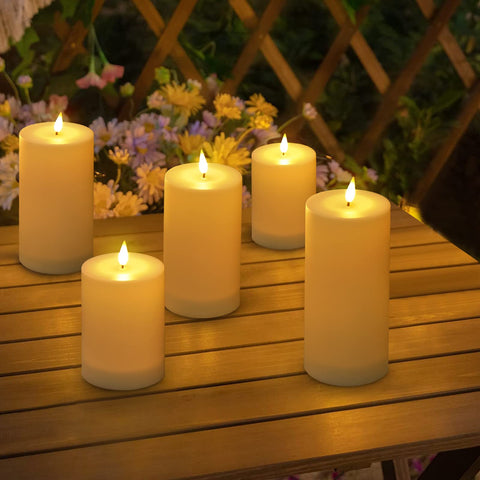 VIODAIM flameless LED pillar candles from VIODAIM for safe candlelight