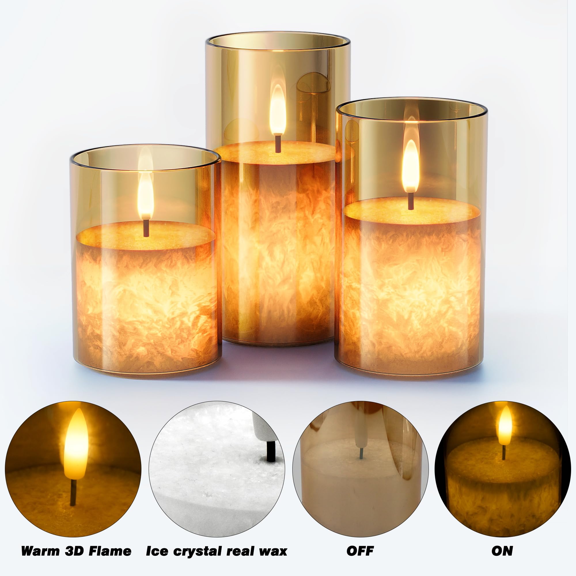 VIODAIM unscented safe flameless candle suitable for homes with kids and pets