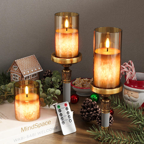 VIODAIM warm white flicker LED candle offering realistic flame without fire risk