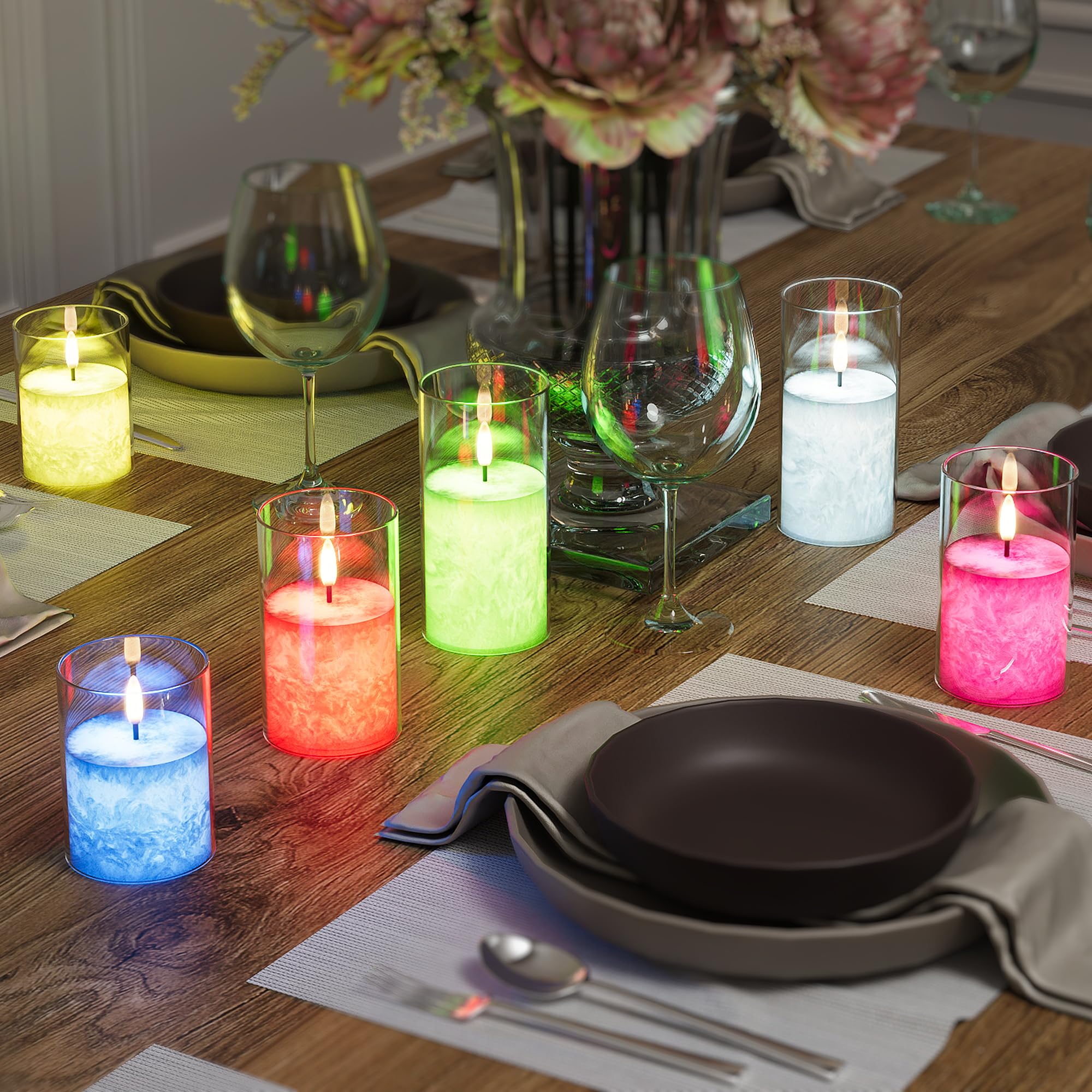 VIODAIM wedding centerpiece candle creates elegant, flame-free decor