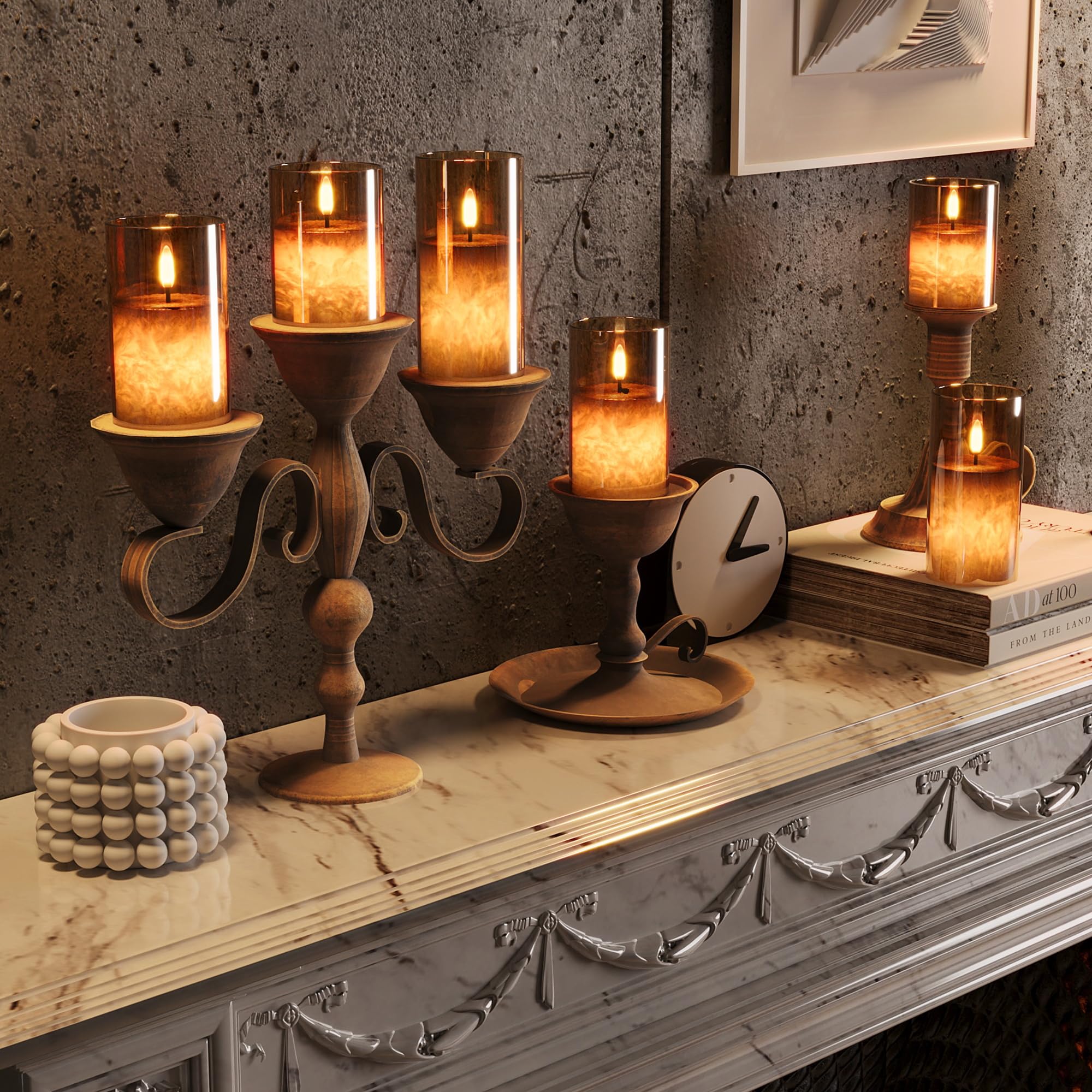 VIODAIM battery-operated pillar candle ideal for wedding decor and centerpieces