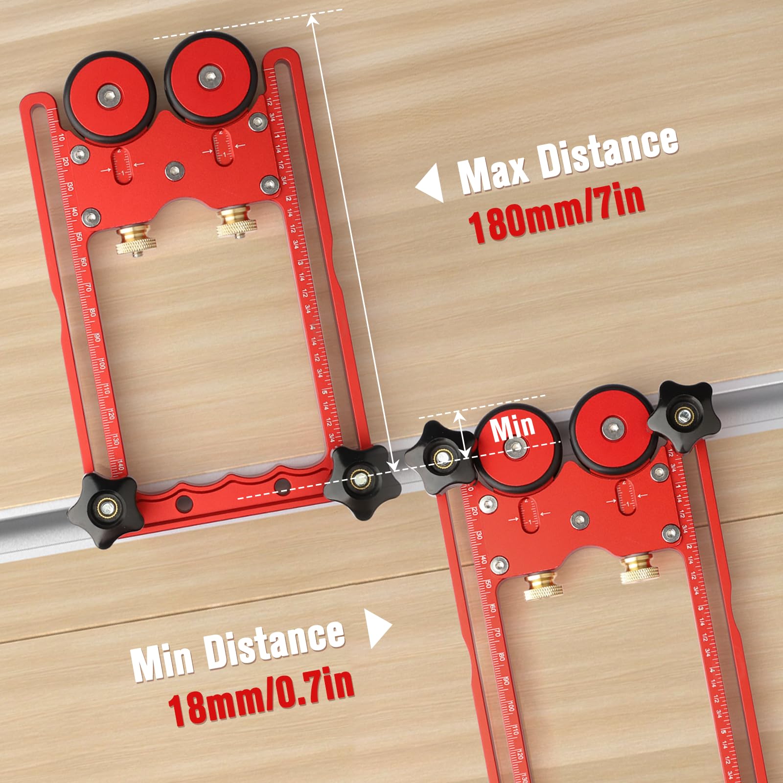 Violetfox featherboard features CNC-machined anodized aluminum construction for durability.