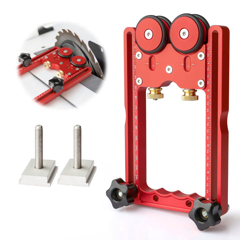 Violetfox featherboard dual-slider design adapts to various setups for consistency.