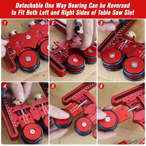 Violetfox featherboard fits standard T-slots for universal compatibility.