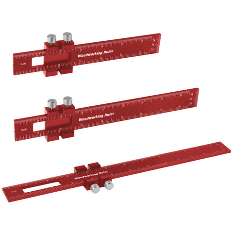 Violetfox 6-inch woodworking ruler with laser-engraved scales for durable marks
