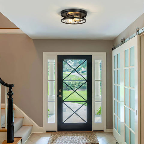 VIOLOEMI bedroom round ceiling light dimmable for relaxing evenings.