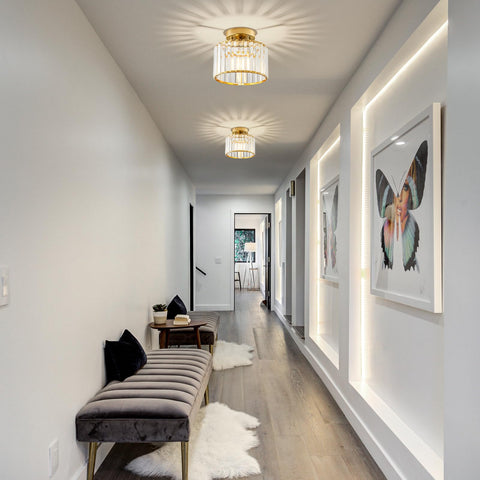 Violoemi crystal-led glow creates warm ambiance in entryways and kitchens