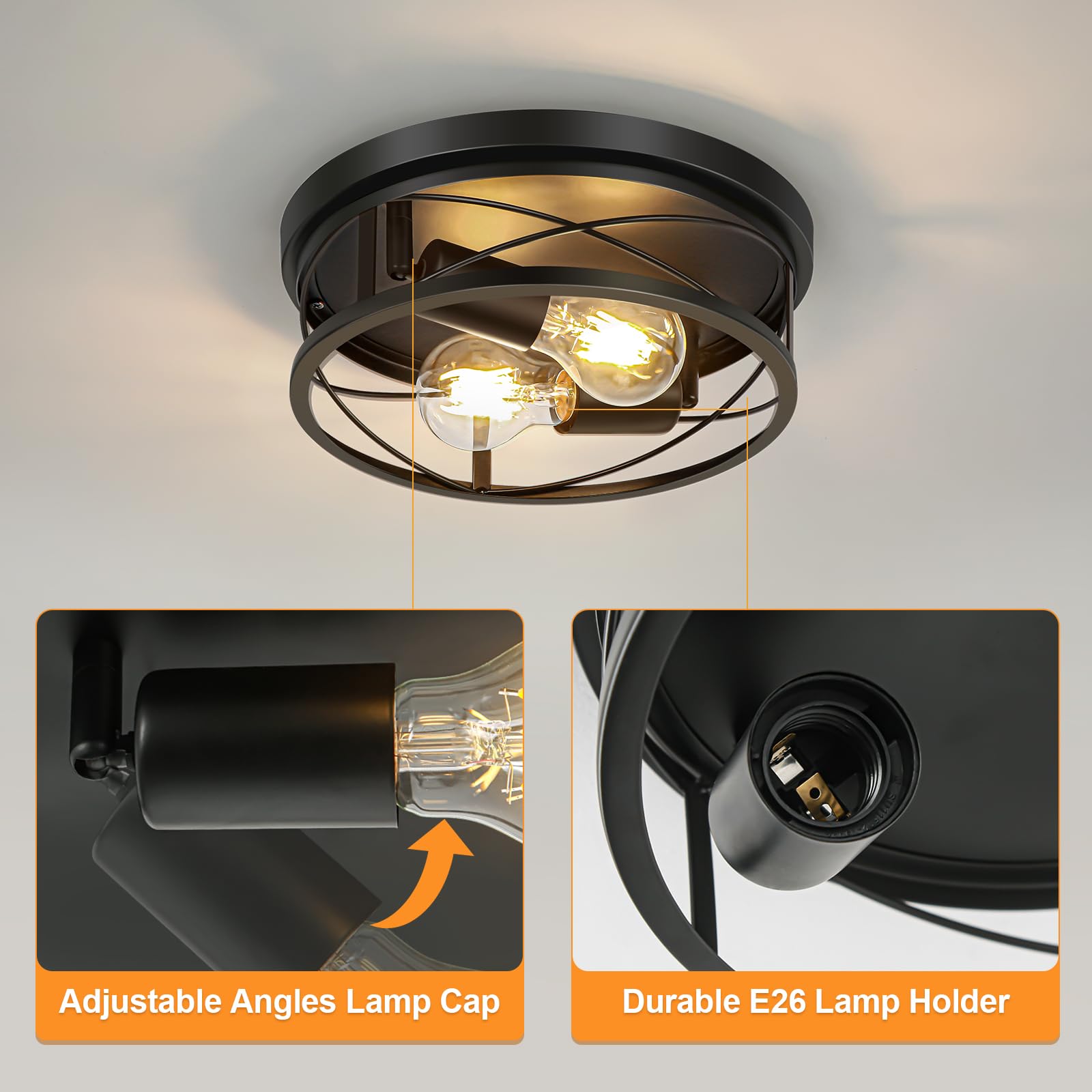 VIOLOEMI dining room ceiling fixture provides balanced dining illumination.