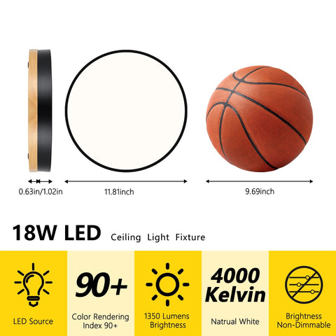 VIOLOEMI modern wood ceiling light with acrylic shade for a sleek kitchen glow
