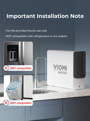Viomi NSF/ANSI certified system badge highlights standards compliance