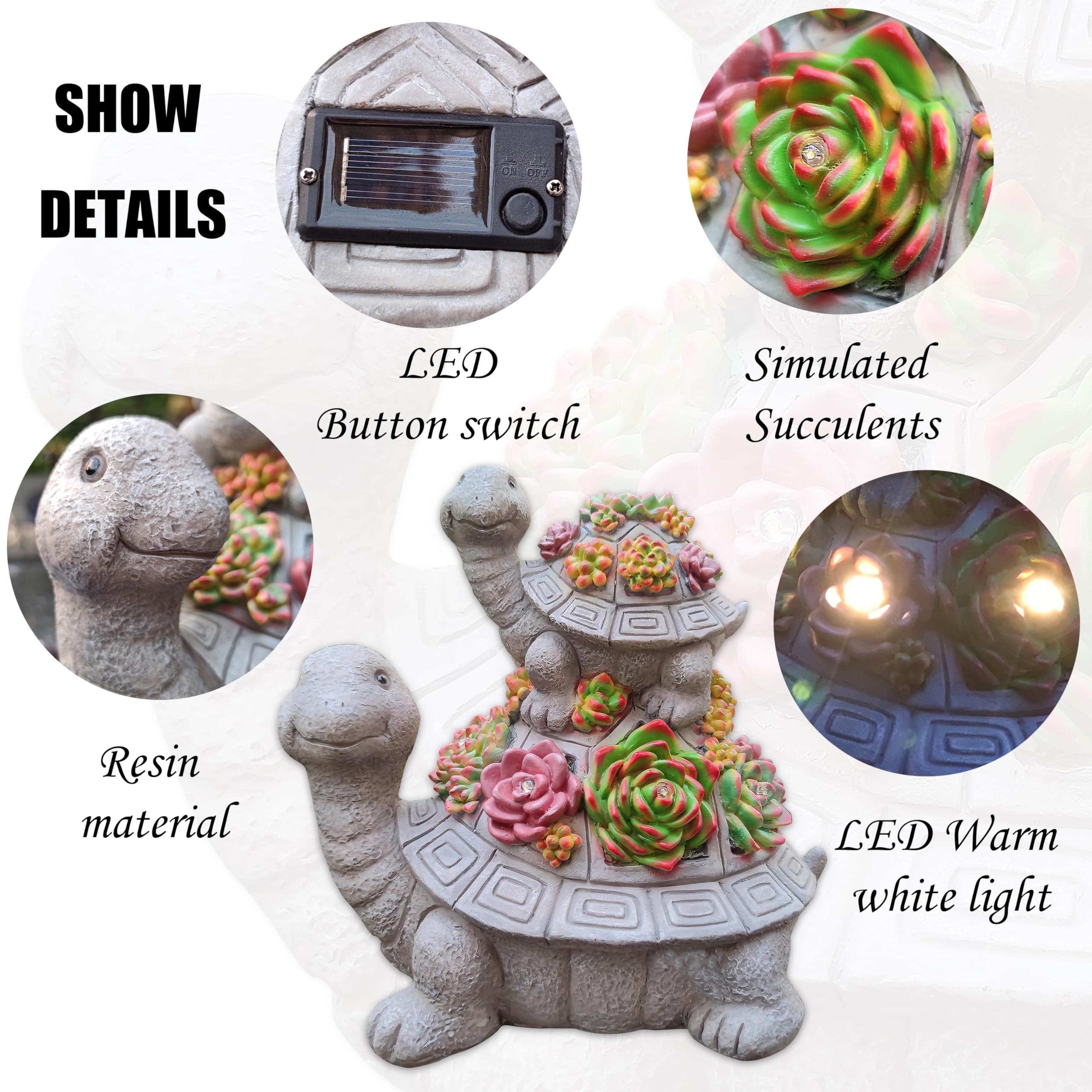 VIOYOUNS UV-coated turtle resists sun and rain for year-round use.