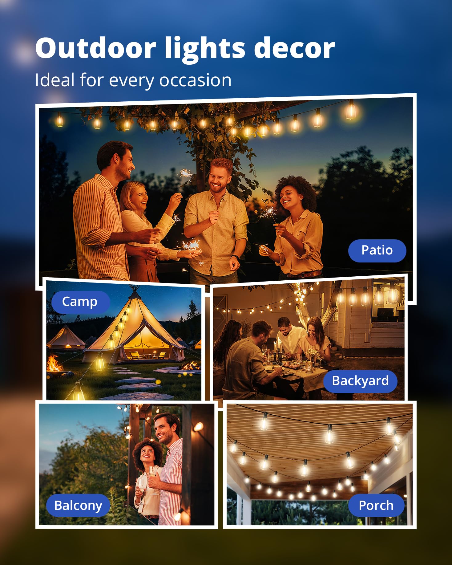 VIPAR E12 base bulbs fit most dimmers for adjustable mood