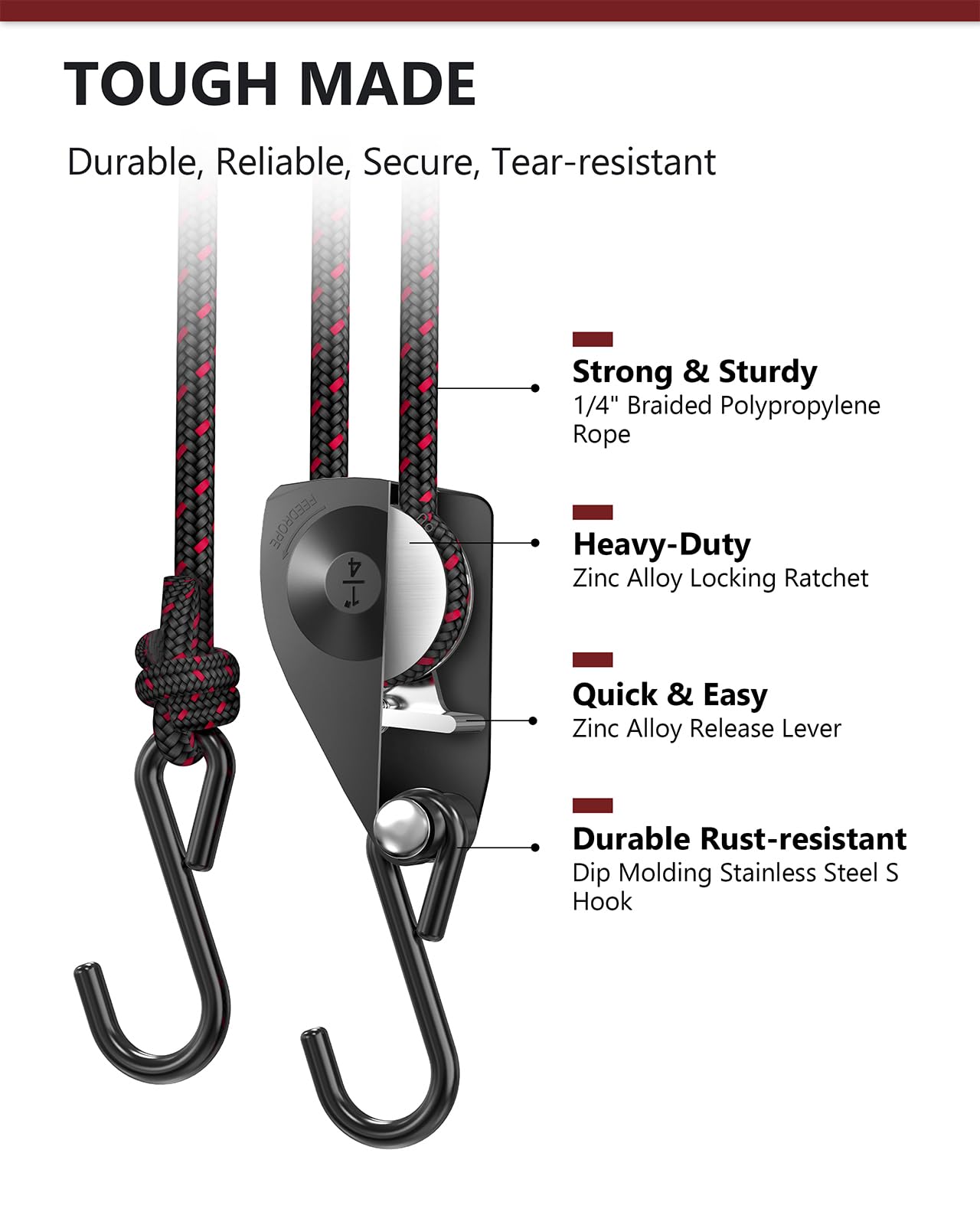 VIPARSPECTRA braided polypropylene rope feels strong and durable
