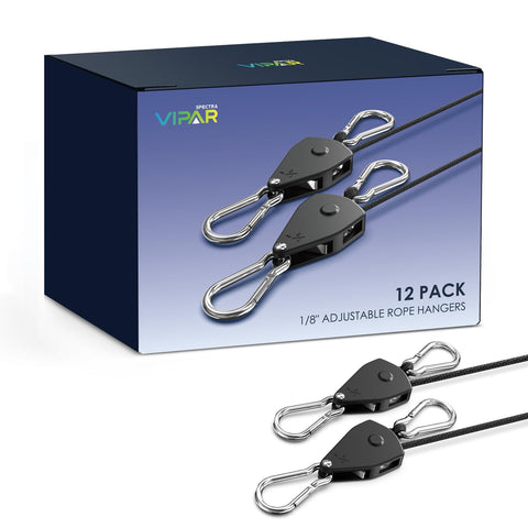 VIPARSPECTRA retractable ratchet tie down with carabiner close-up for secure mounting