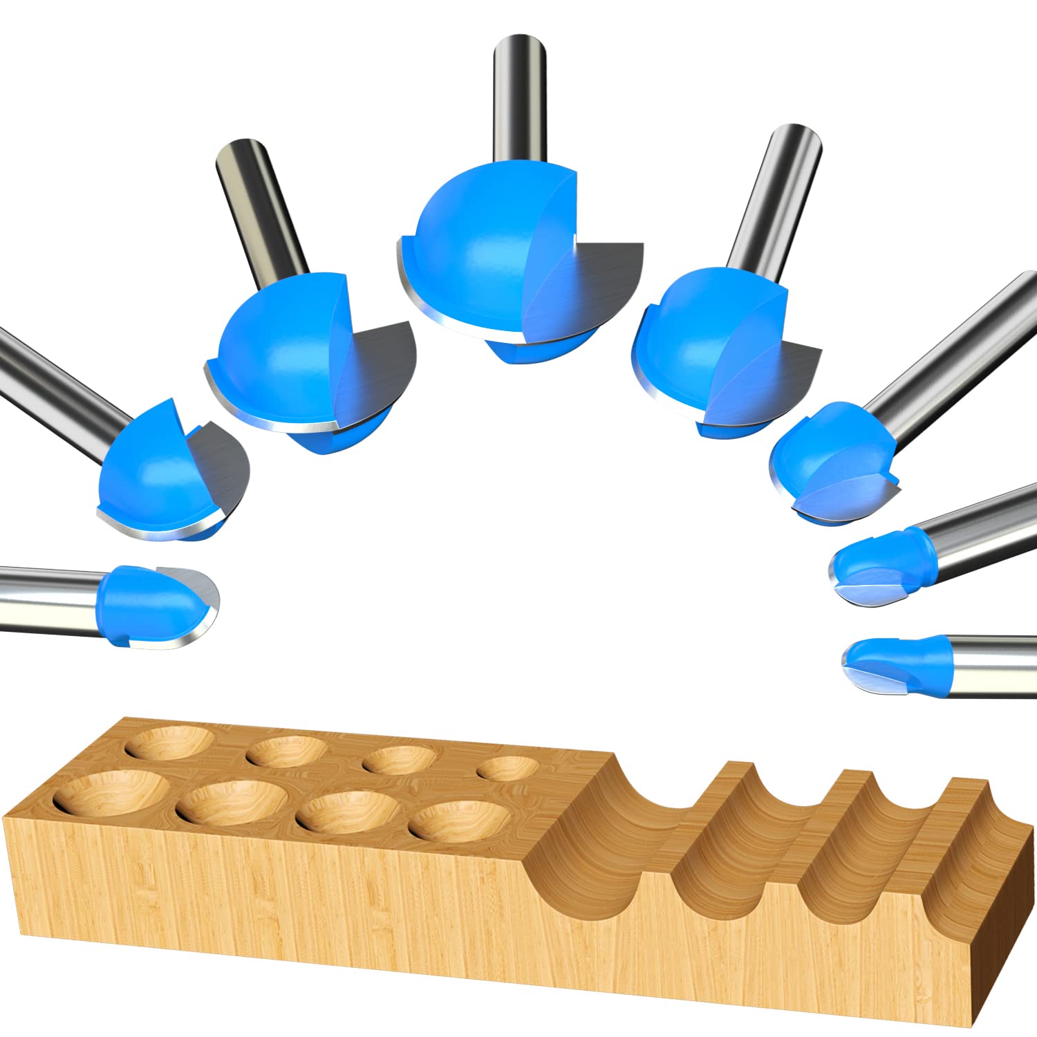 Vipbhtool Cove Box Router Bit with 1/2 inch cutting diameter and 1/4 inch shank for deep grooves.