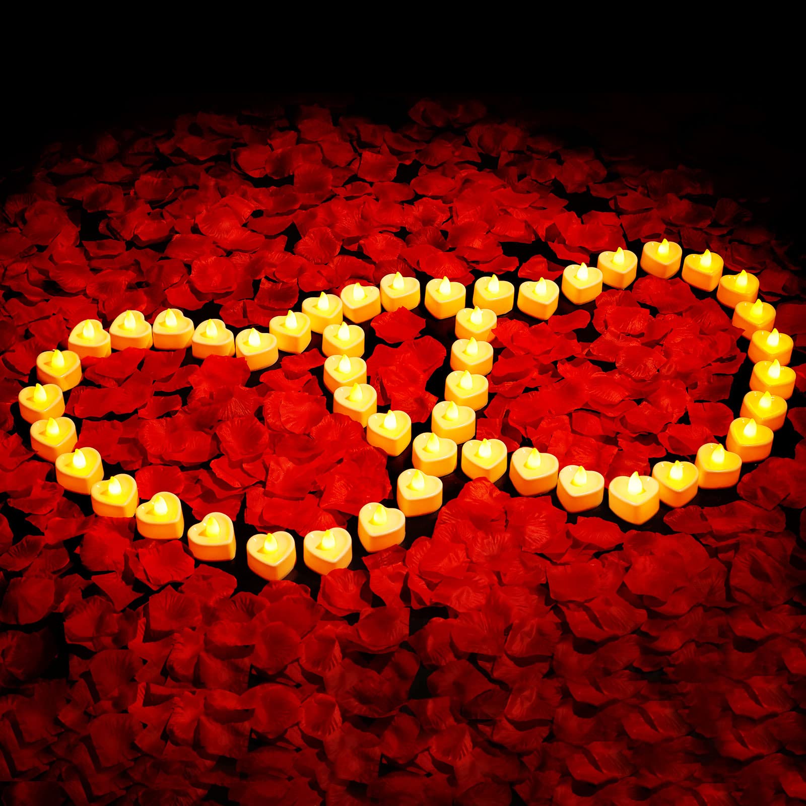 VIPbuy heart flameless candles for safe candlelight ambiance