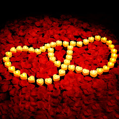 VIPbuy heart flameless candles for safe candlelight ambiance