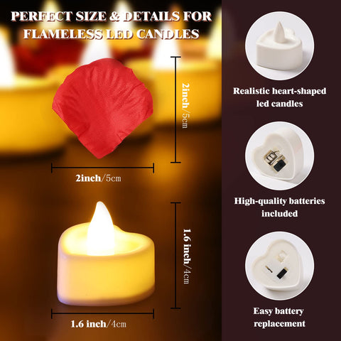 VIPbuy wedding aisle decor set with petals and candles