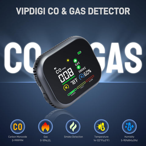 VIPDIGI CO detector LED indicator signaling alert readiness at a glance