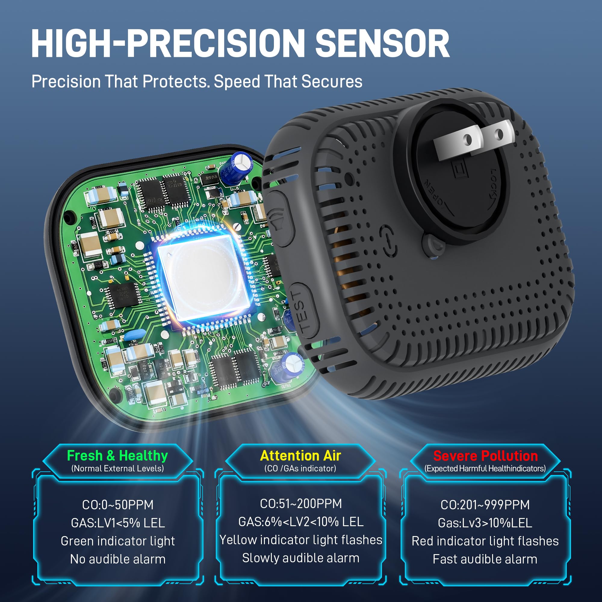 VIPDIGI home safety detector in packaging ready for gifting