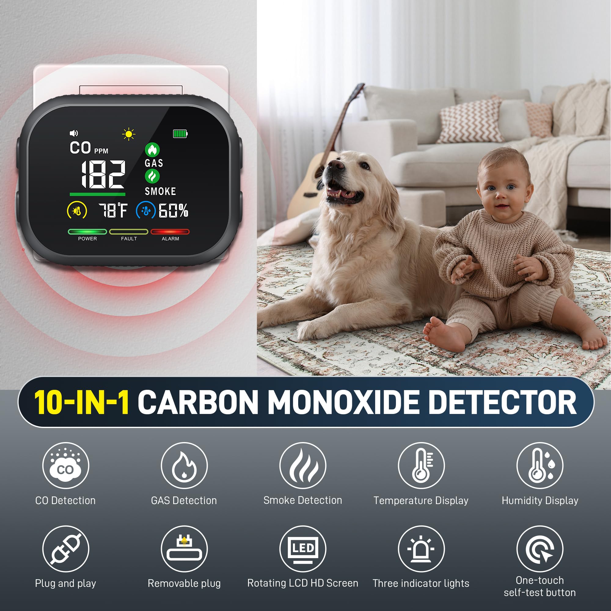 VIPDIGI temperature and humidity readouts enhance room comfort awareness