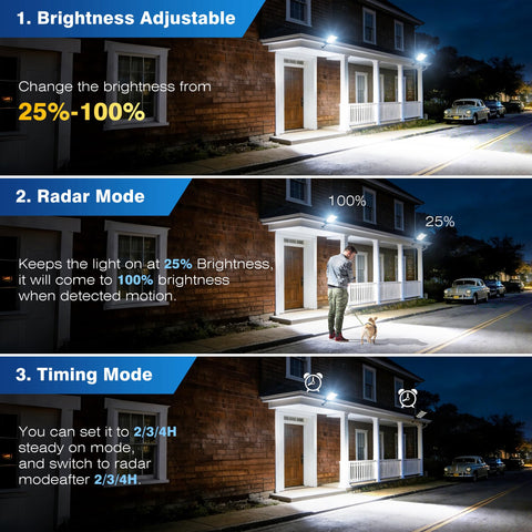 Vipzon 2-pack solar street lights for balanced outdoor lighting
