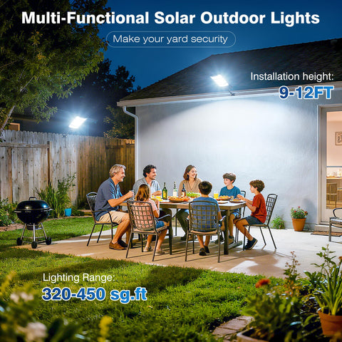 Vipzon outdoor solar light IP66 durable design withstands rain and snow