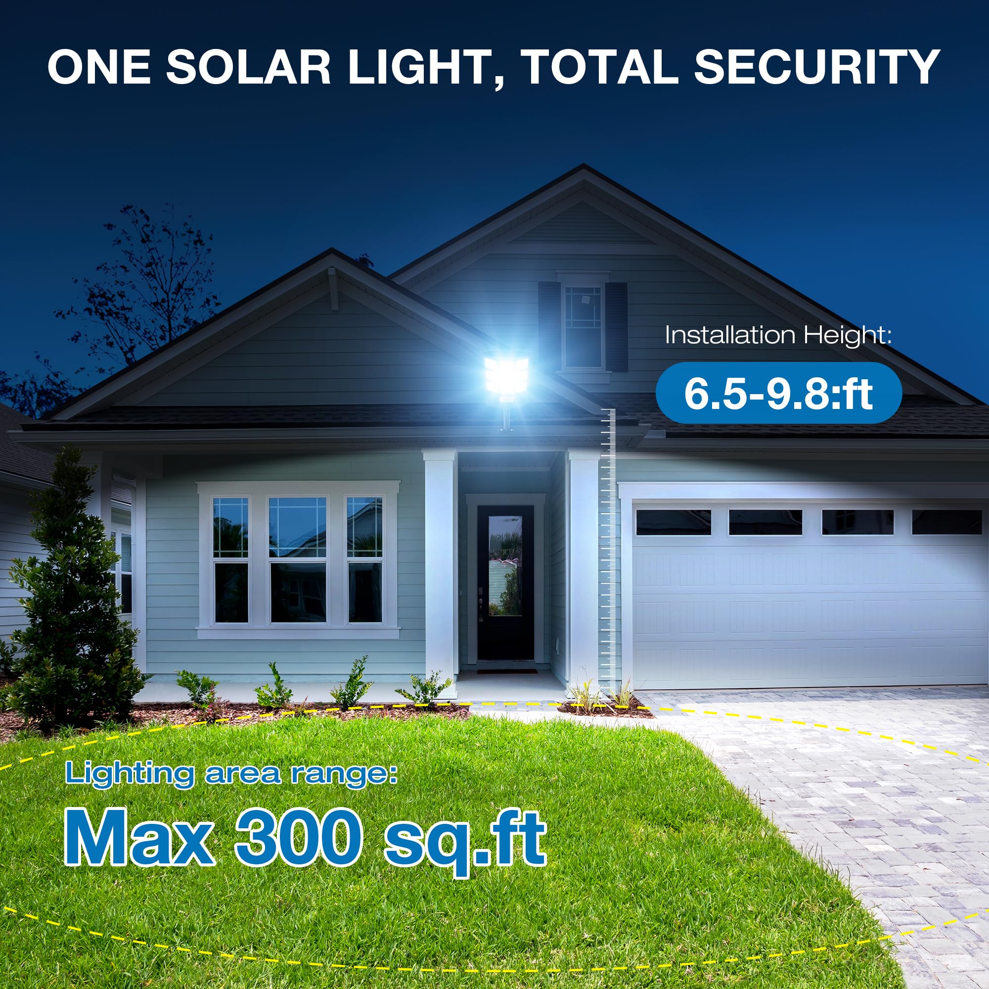 Vipzon IP66 waterproof solar lights resist rain for year-round exterior use.