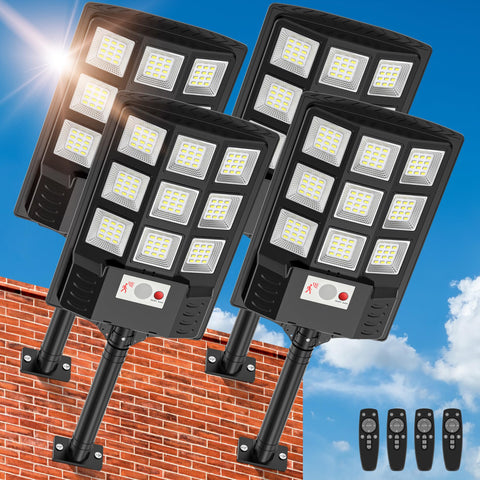 Vipzon solar lights outdoor four-pack provides versatile, broad coverage.