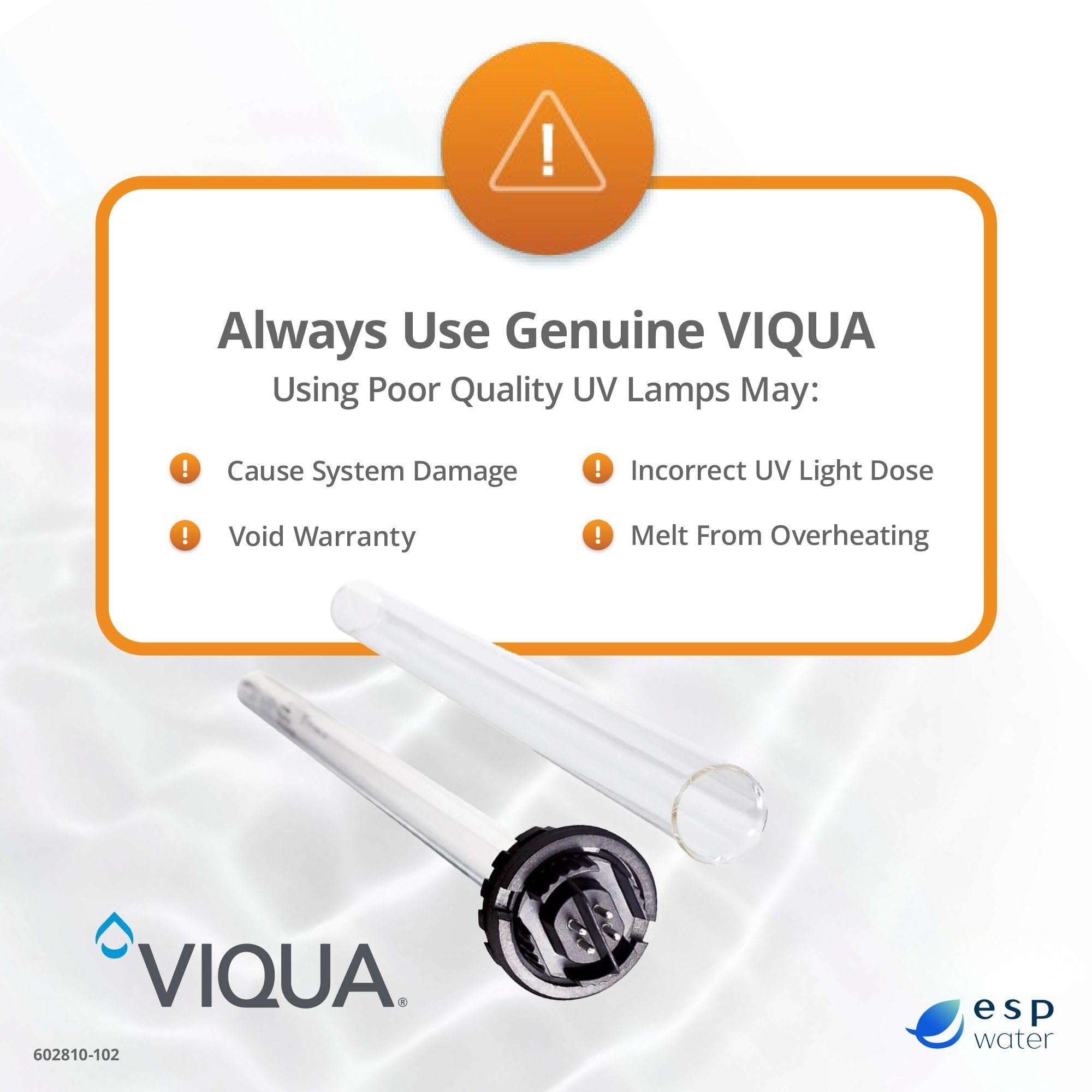 VIQUA lamp kit in hand during installation, easy swap.