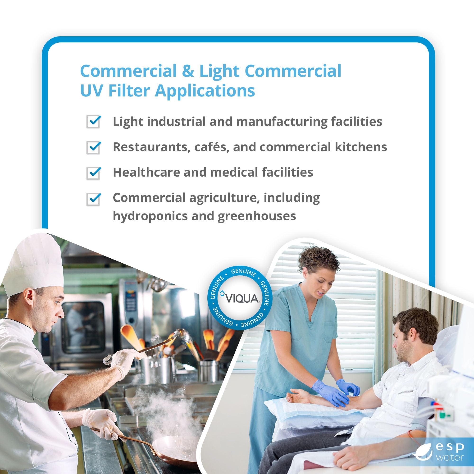 Genuine VIQUA parts included for reliable home UV treatment