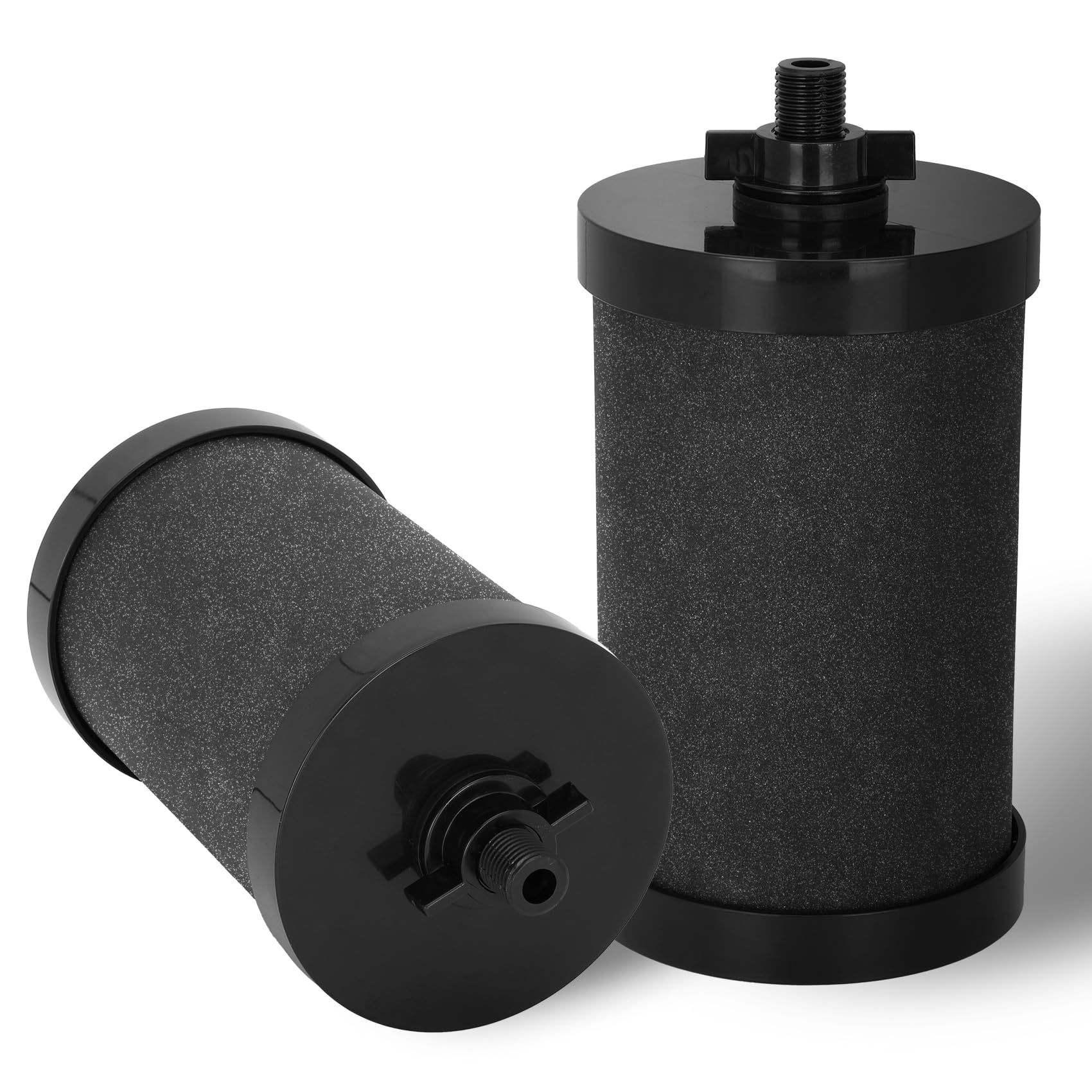 Virego 2387 Pro filter front view highlights compact design for home use.