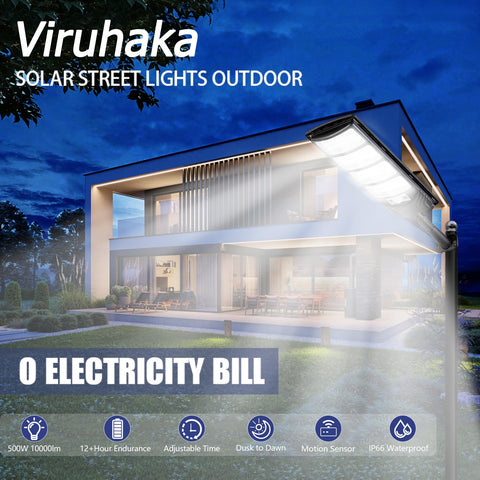 Viruhaka solar street light easy installation with no wiring required.