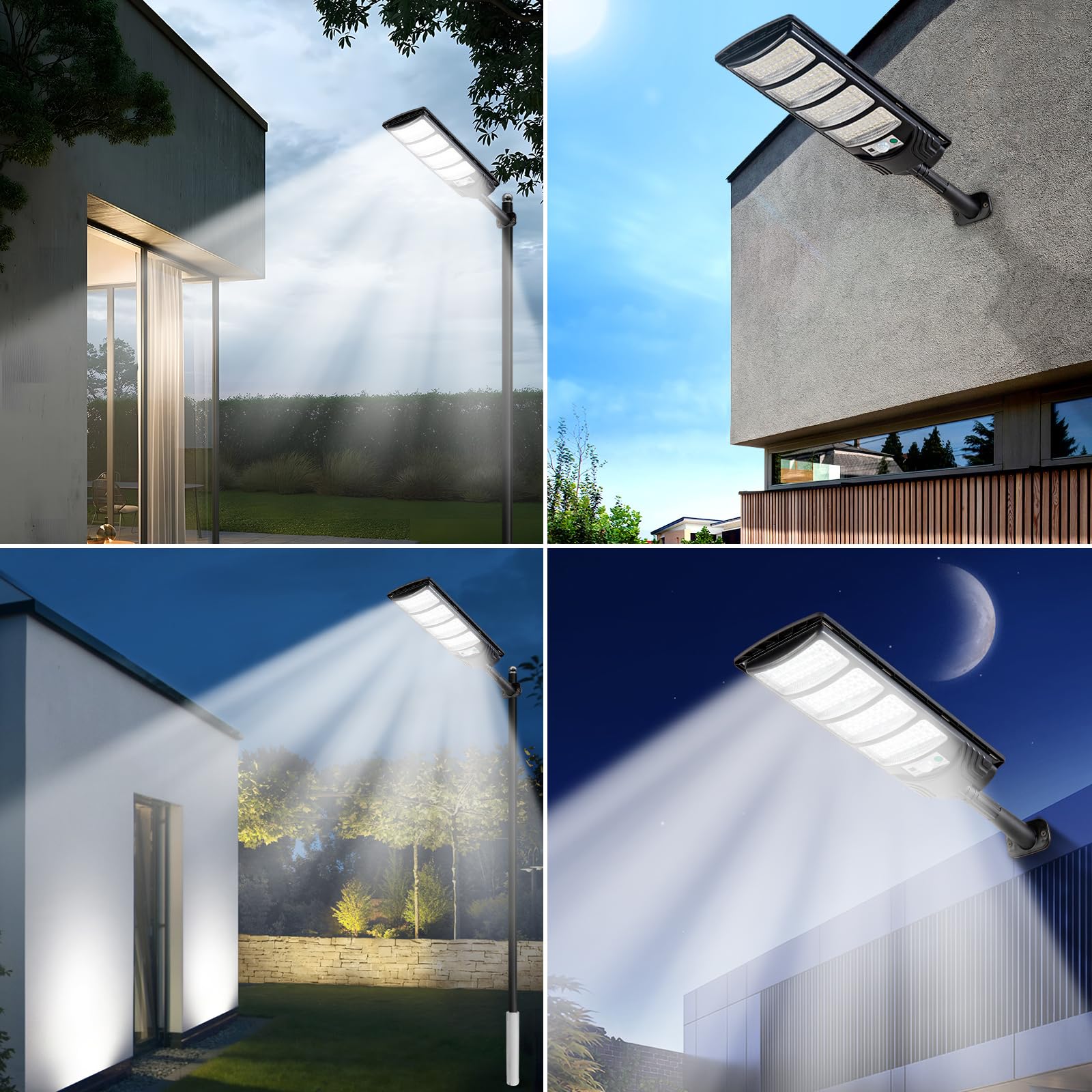 Viruhaka solar street light four-work-modes for flexible lighting.