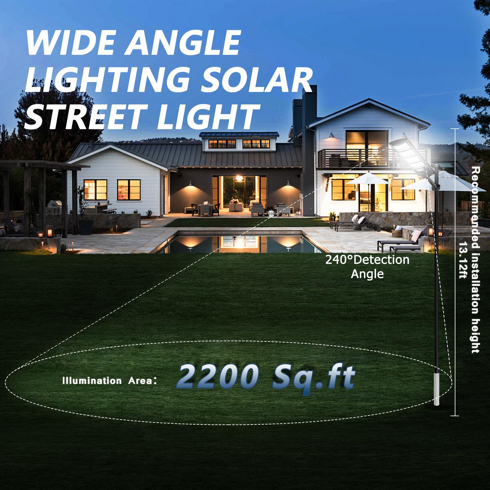 Viruhaka solar street light with IP66 rating withstands rain and dust.